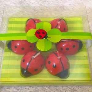 Set of 6 Ladybug Candles